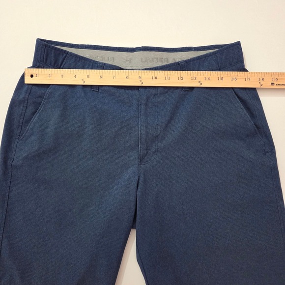 Under‎ Armour HeatGear Golf Shorts Mens 34 Blue Performance Loose Fit - Picture 5 of 12